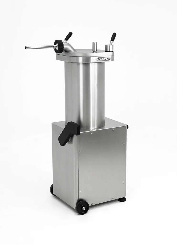 Talsa F25S 48 lb (22 kg) Hydraulic Piston Sausage Stuffer Stainless Steel | Trento – 110 V, 1300 W (1.75 HP)