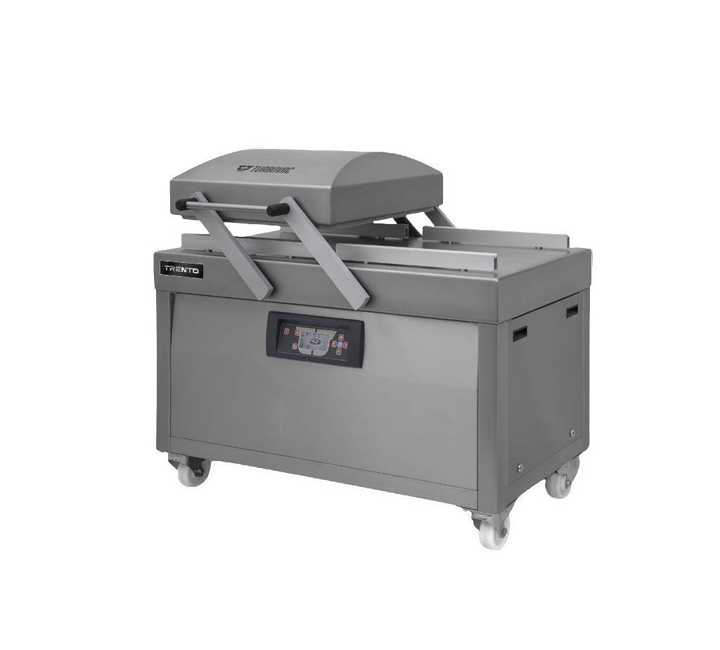 Turbovac L10 Heavy-Duty Double Chamber Vacuum Packaging Machine with 4 x 24″ Seal Length and 100 m³ Vacuum Pump