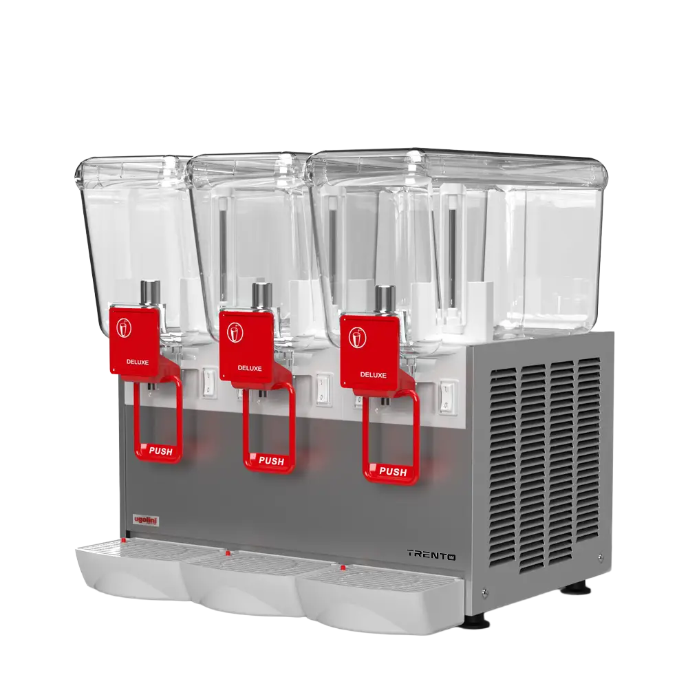 Ugolini Arctic Deluxe Agitator Triple Bowl Juice Dispenser with 3 x 12L Capacity – 115V