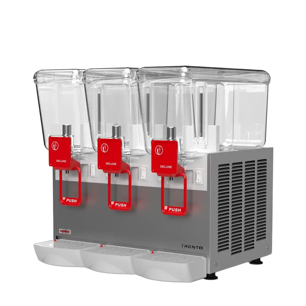 Ugolini Arctic Deluxe 3 x 3 Gallon (3 x 12 L) Agitator (Paddle Mix) Triple Bowl Refrigerated Juice Dispenser | Trento