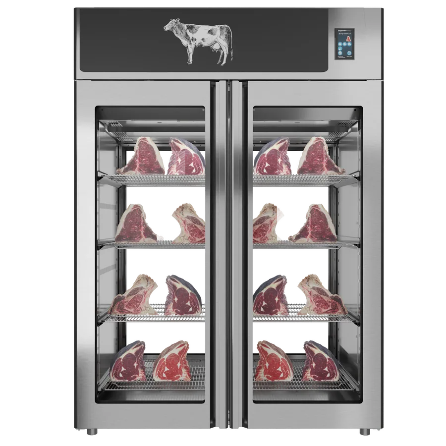Stagionello® Dry Age 3.0 1400 L, 450 kg Dry Aging Cabinet with Humidity Management, 2-Glass View – 220-240 V, 1 Ph, 548 W