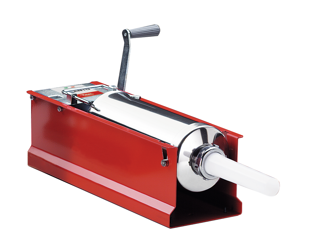 Trento Red Manual Sausage Stuffer with 18 lb / 8 kg Capacity – 2-Speed Horizontal Direct Drive