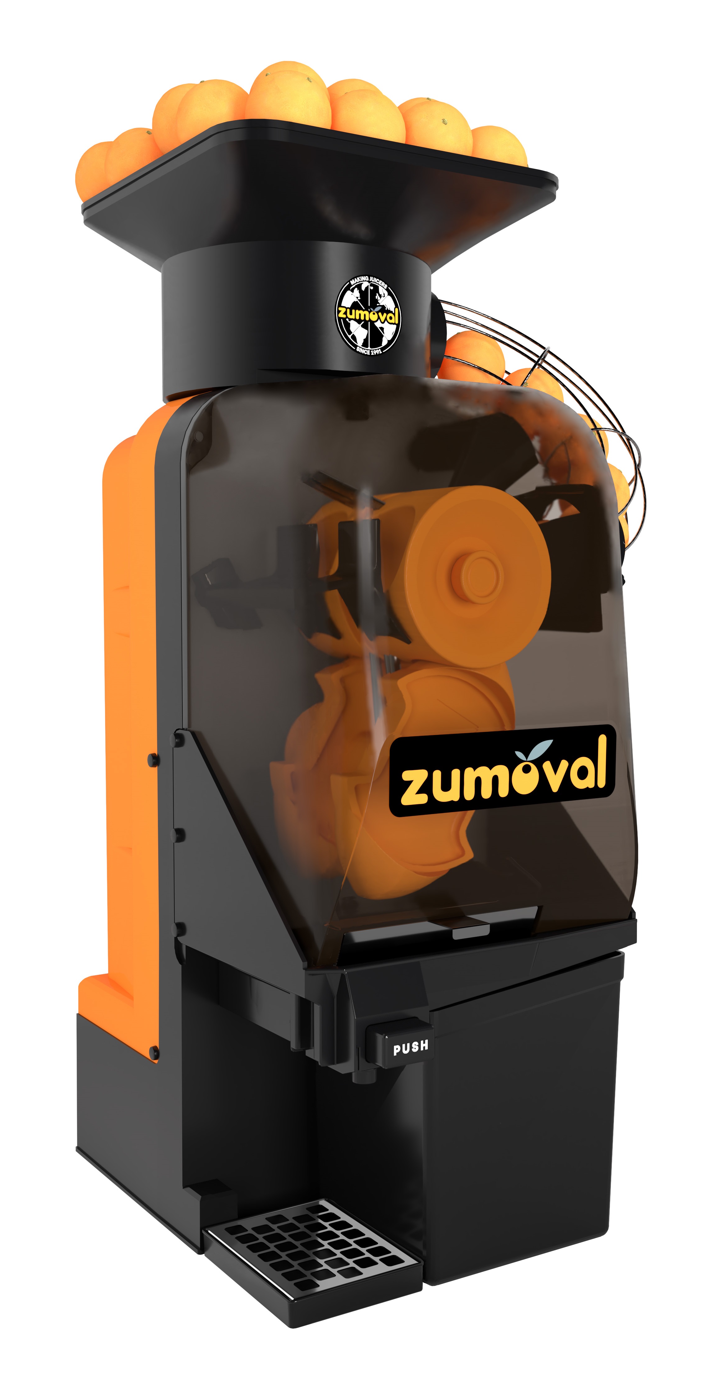 Zumoval Minimatic Juicer with Auto Feeder & Push Button, 15 Oranges per Minute | Trento