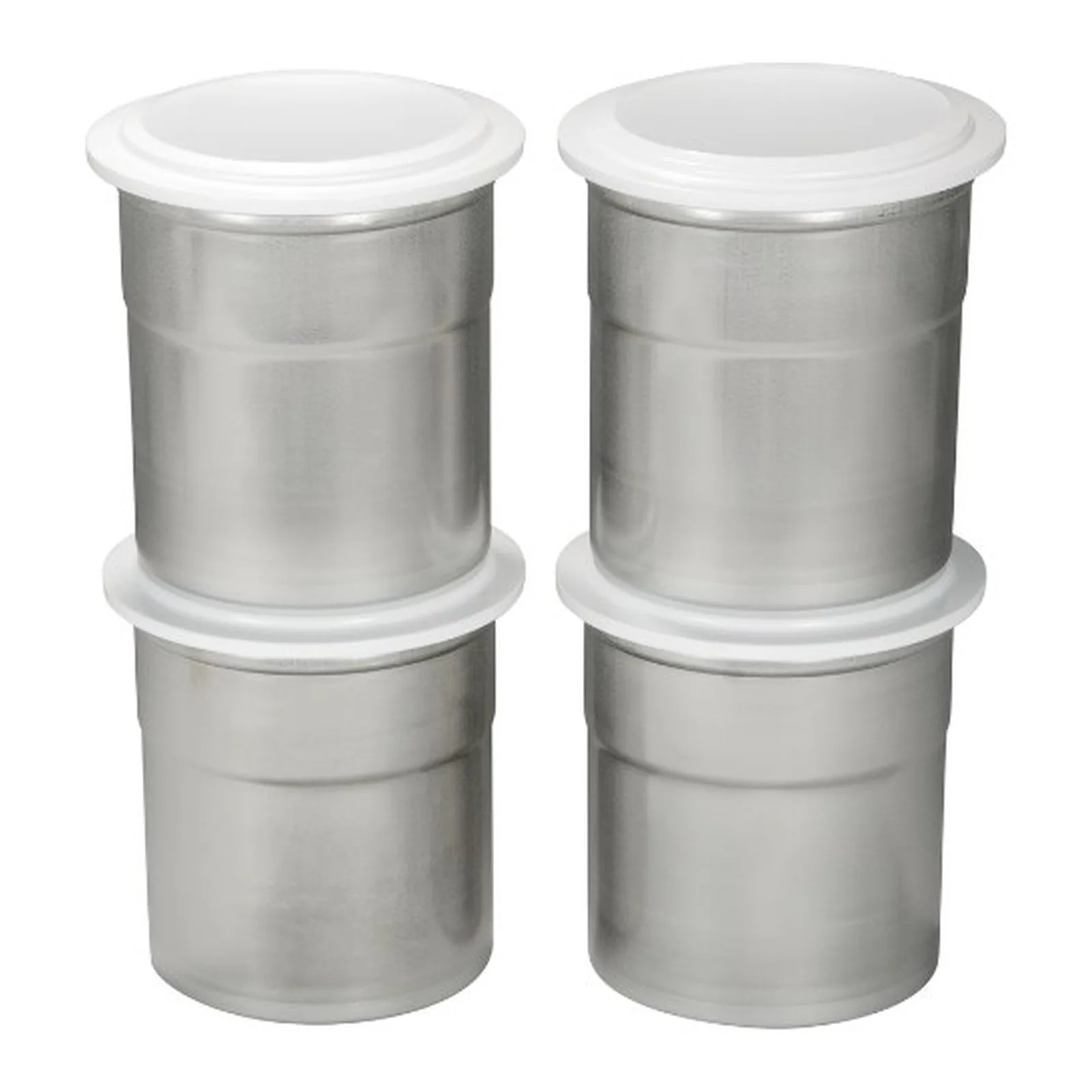 Pacojet Set of 4 Pacotizing Chrome Steel Beakers with Lids