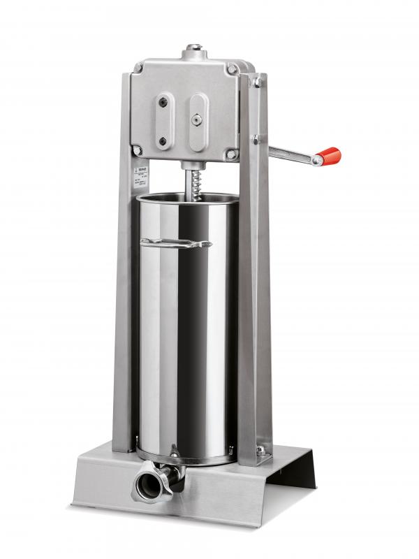 Trento Tre-Spade All Stainless Steel Vertical Two-Speed Gear-Driven Manual Sausage Stuffer with 30 lb. capacity