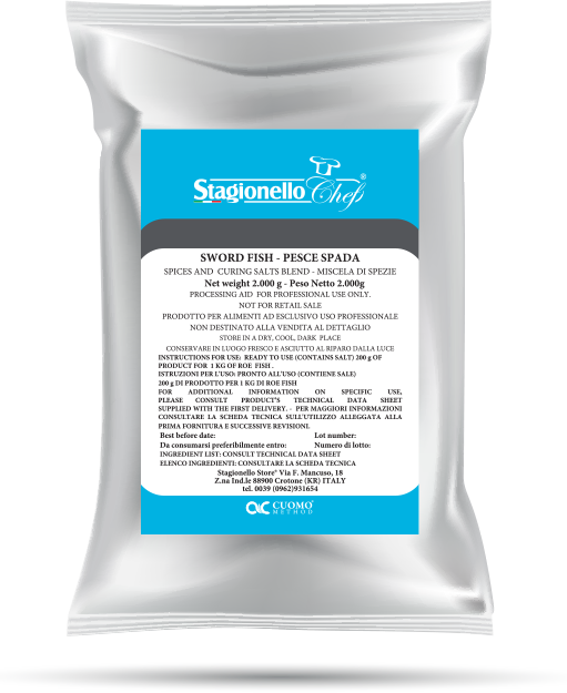 Stagionello Curing Salts and Spice Blend for Sword Fish 2 kg/Bag