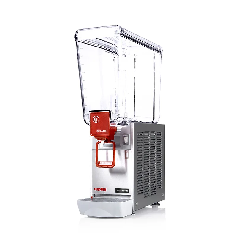 Ugolini Arctic Deluxe 5.25 Gallon (20 L) Impeller Mix (Waterfall Effect) Single Bowl Refrigerated Juice Dispenser | Trento