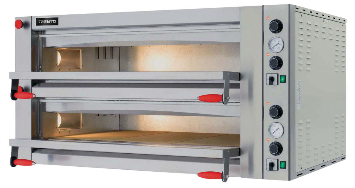 Trento Fuoco Series 43″ Double Chamber Pizza Oven with 27.6″ Chamber, Mechanical Display – 13.2 kW, 220 V, 3 Ph