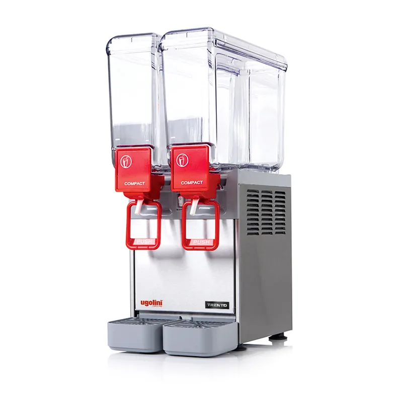Ugolini Arctic Compact 2 x 2 Gallon (2 x 8 L) Double Bowl Refrigerated Juice Dispenser | Trento