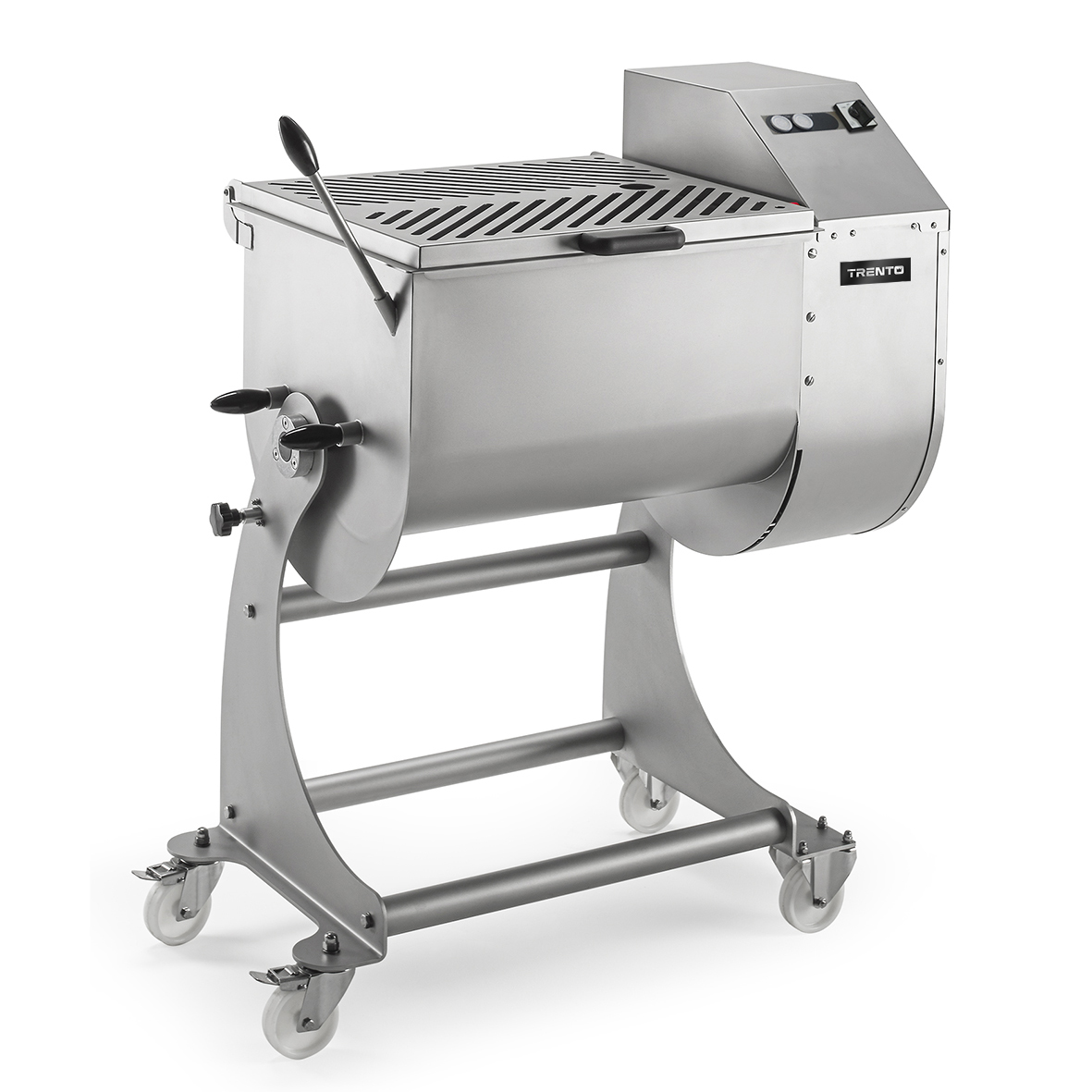 Trento 265 lb (120 kg) Heavy-Duty Stainless Steel Electrical Meat Mixer with Two Mixing Arms – 220 V, 3 Ph, 2 HP (1500 W)