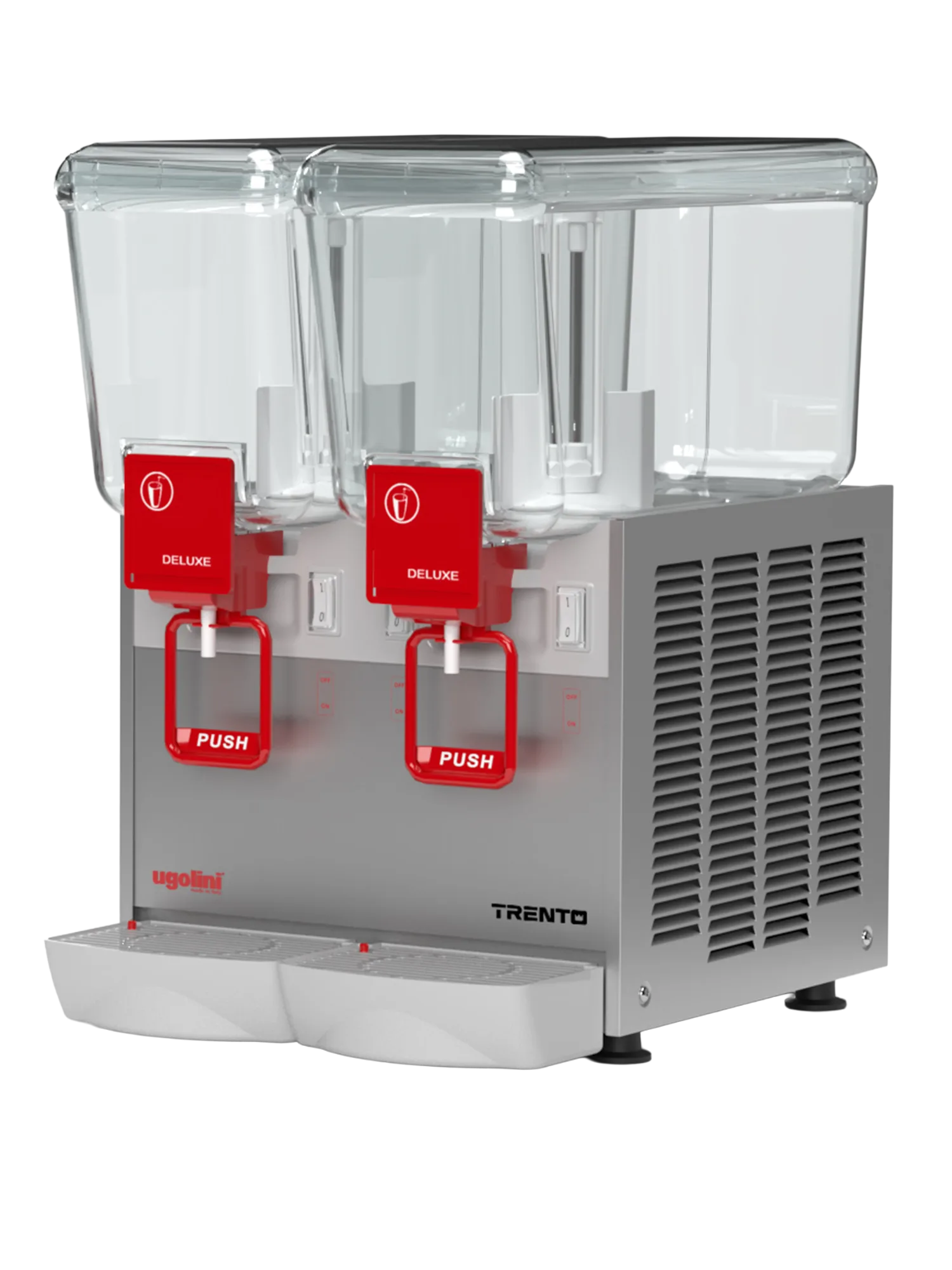 Ugolini Arctic Deluxe 2 x 3 Gallon (2 x 12 L) Agitator (Paddle Mix) Double Bowl Refrigerated Juice Dispenser | Trento