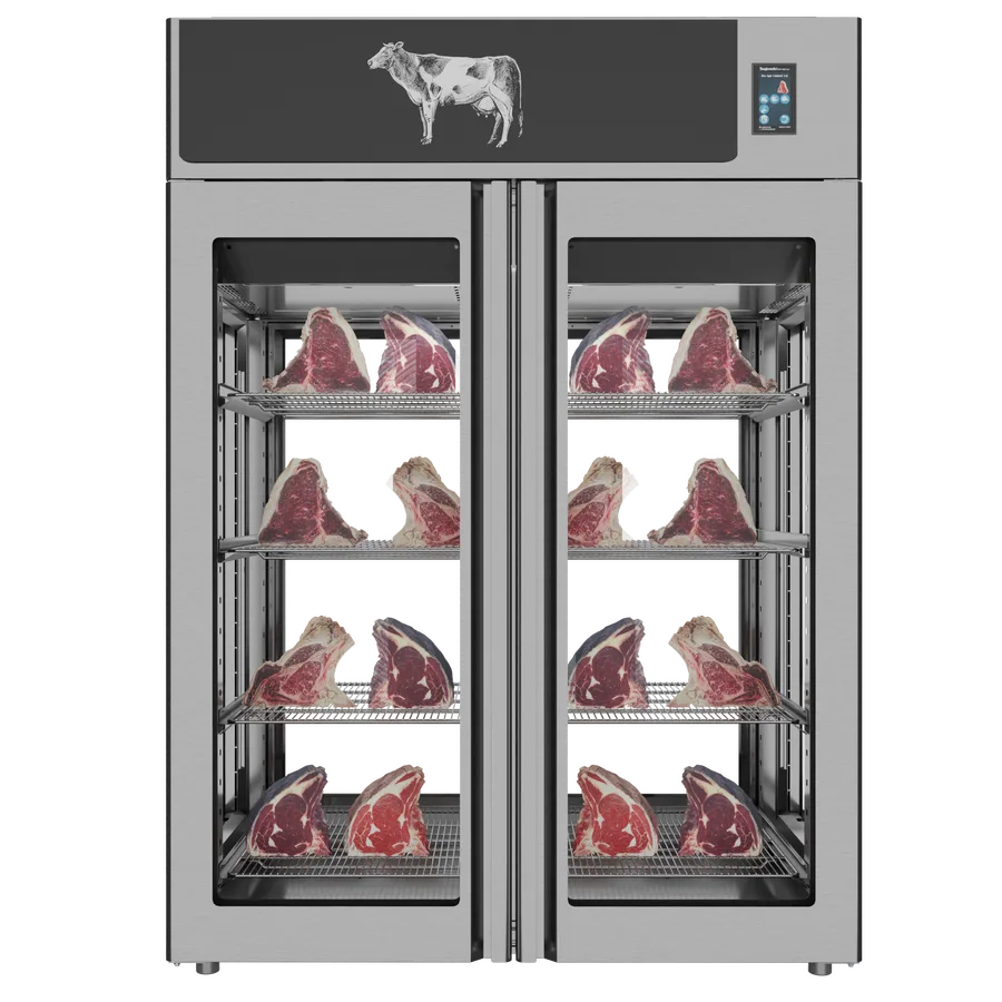 Stagionello® Dry Age 3.0 1400 L, 450 kg Dry Aging Cabinet with Humidity Management, 4-Glass View – 220-240 V, 1 Ph, 548 W